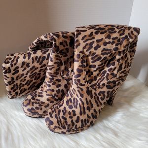 Charlotte Russe Leopard Thigh Boots
